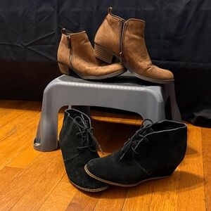 Stylish Women's Ankle Boots - Black and Brown